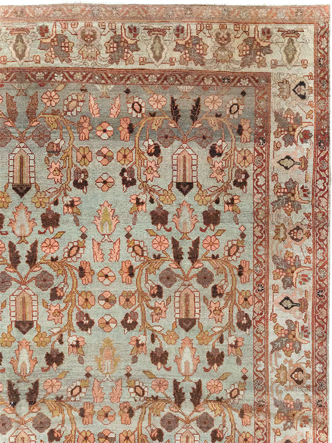 Antique Persian Bibikabad Wide Gallery Runner, No.30836 - Gss