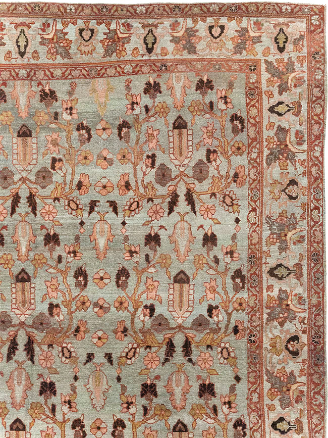 Antique Persian Bibikabad Wide Gallery Runner, No.30836 - Gss