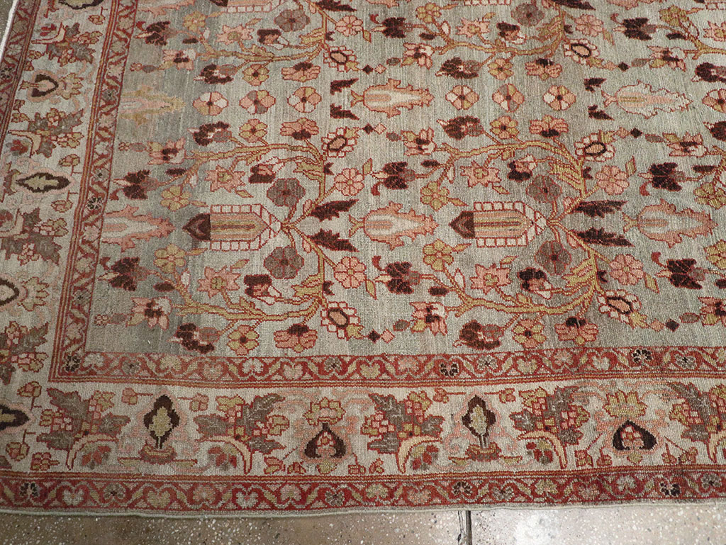 Antique Persian Bibikabad Wide Gallery Runner, No.30836 - Gss