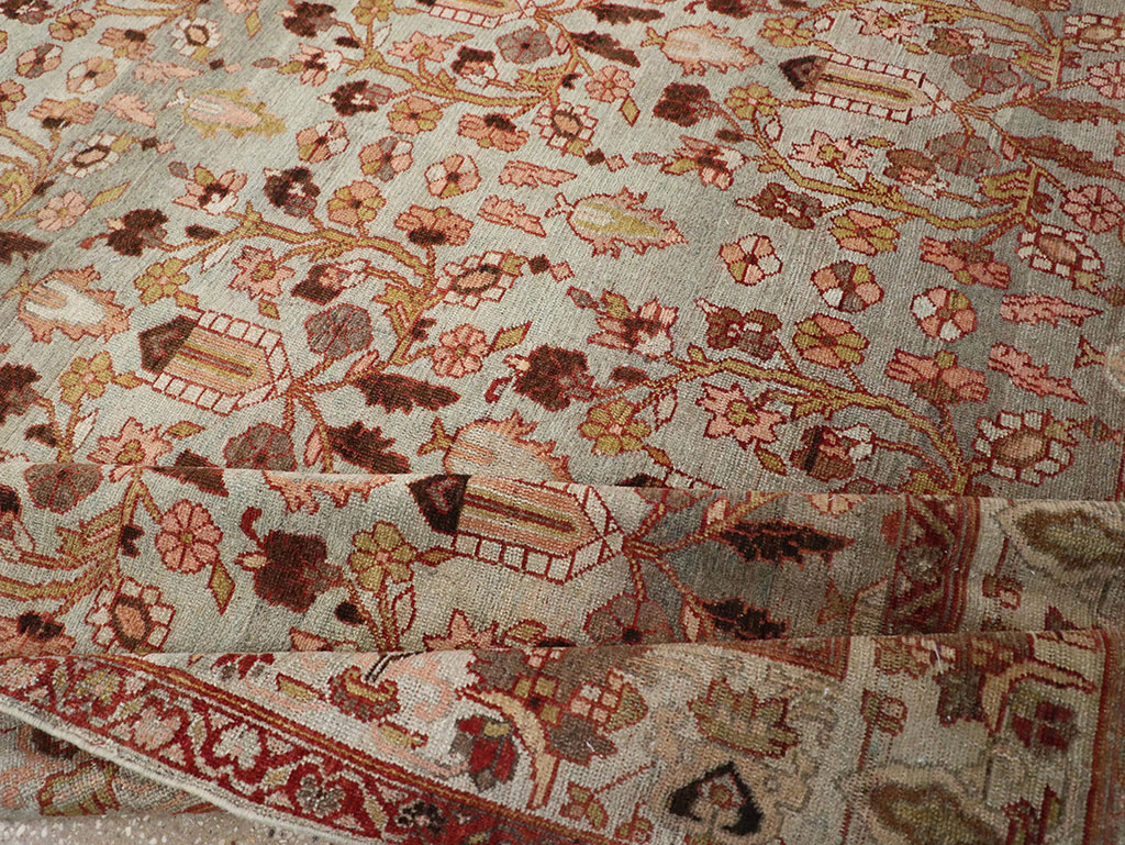 Antique Persian Bibikabad Wide Gallery Runner, No.30836 - Gss
