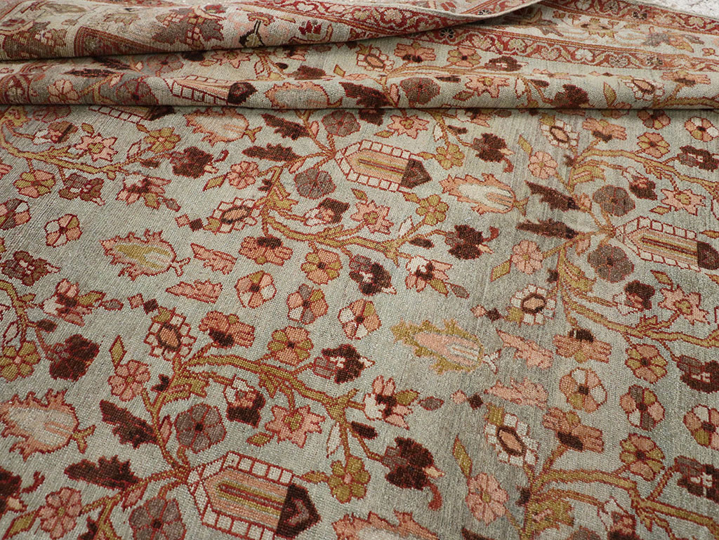 Antique Persian Bibikabad Wide Gallery Runner, No.30836 - Gss