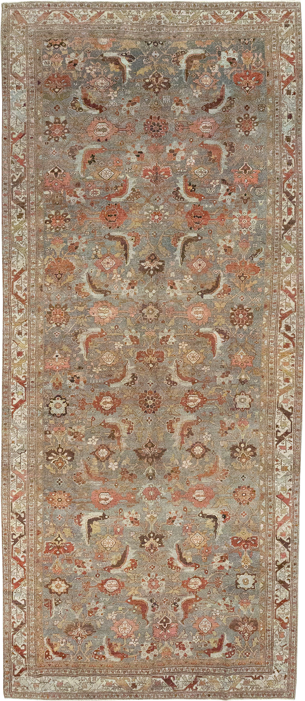 Antique Persian Bidjar Wide Gallery Runner, No.30837 - Gss