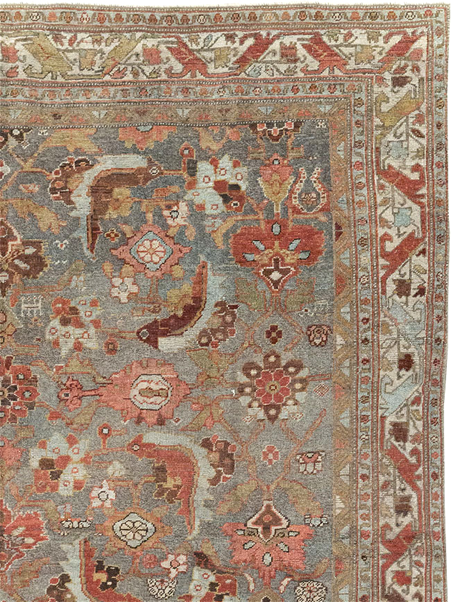 Antique Persian Bidjar Wide Gallery Runner, No.30837 - Gss