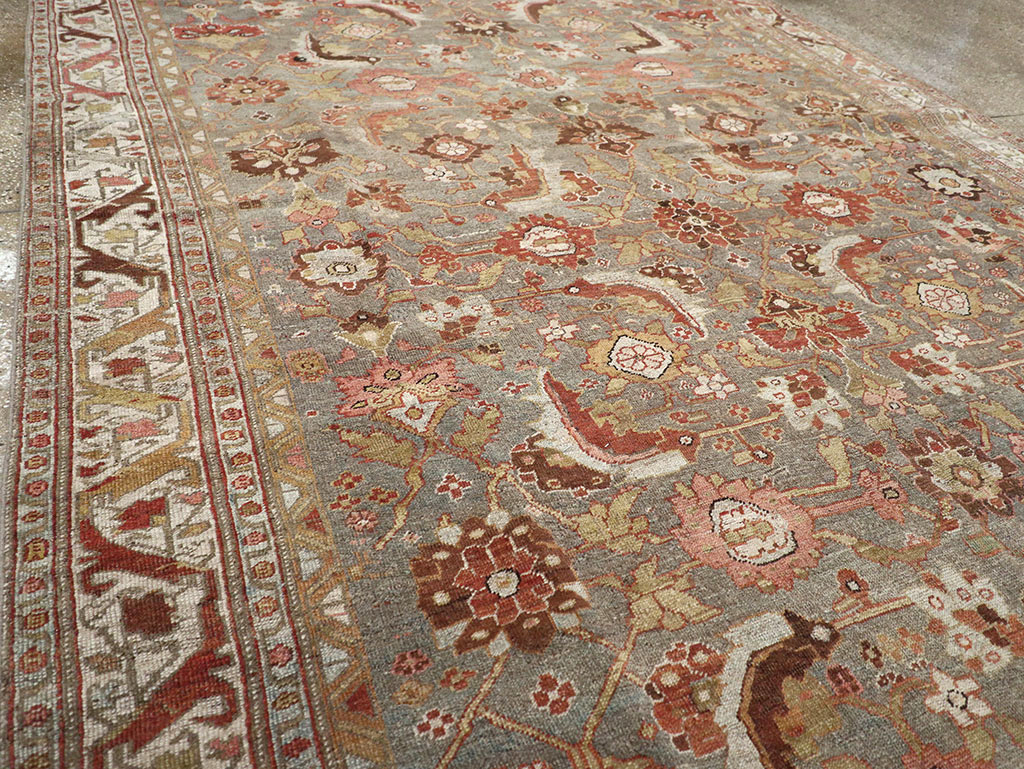 Antique Persian Bidjar Wide Gallery Runner, No.30837 - Gss