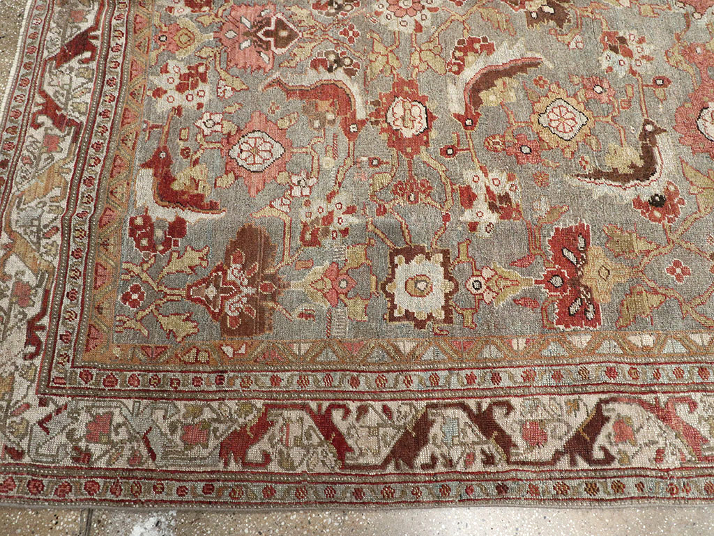 Antique Persian Bidjar Wide Gallery Runner, No.30837 - Gss