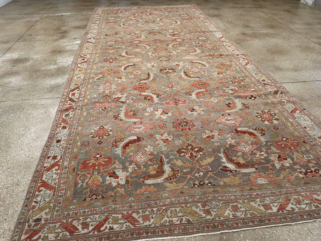 Antique Persian Bidjar Wide Gallery Runner, No.30837 - Gss
