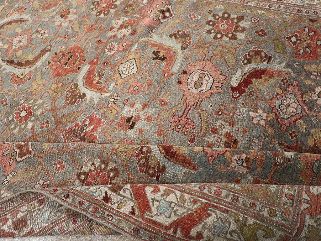 Antique Persian Bidjar Wide Gallery Runner, No.30837 - Gss