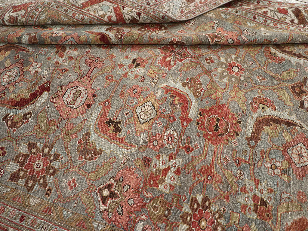 Antique Persian Bidjar Wide Gallery Runner, No.30837 - Gss