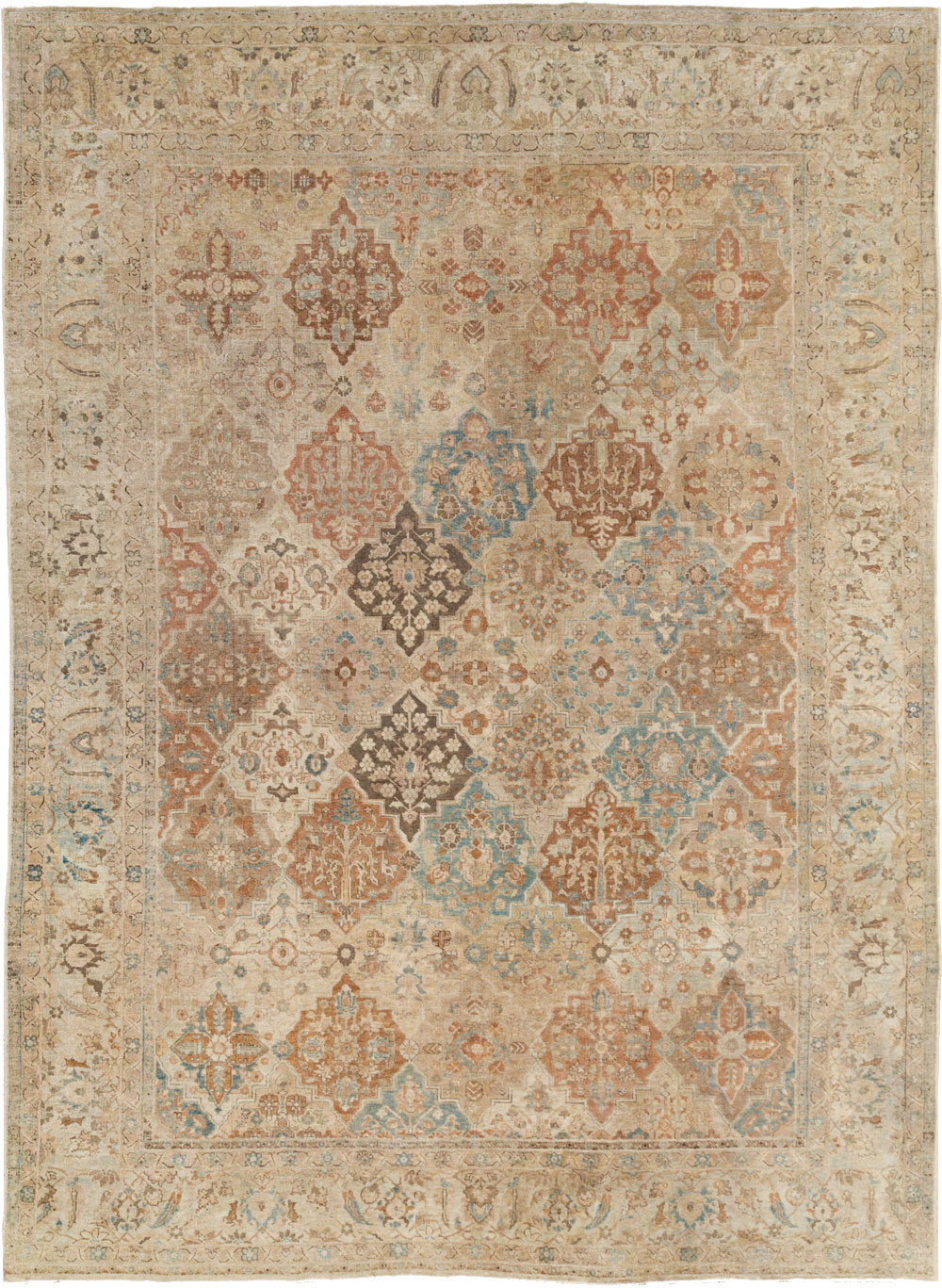 Antique Persian Tabriz Room Size Carpet, No.30840 - Gss