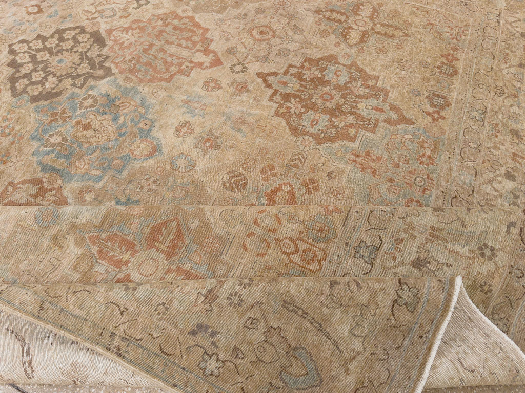 Antique Persian Tabriz Room Size Carpet, No.30840 - Gss