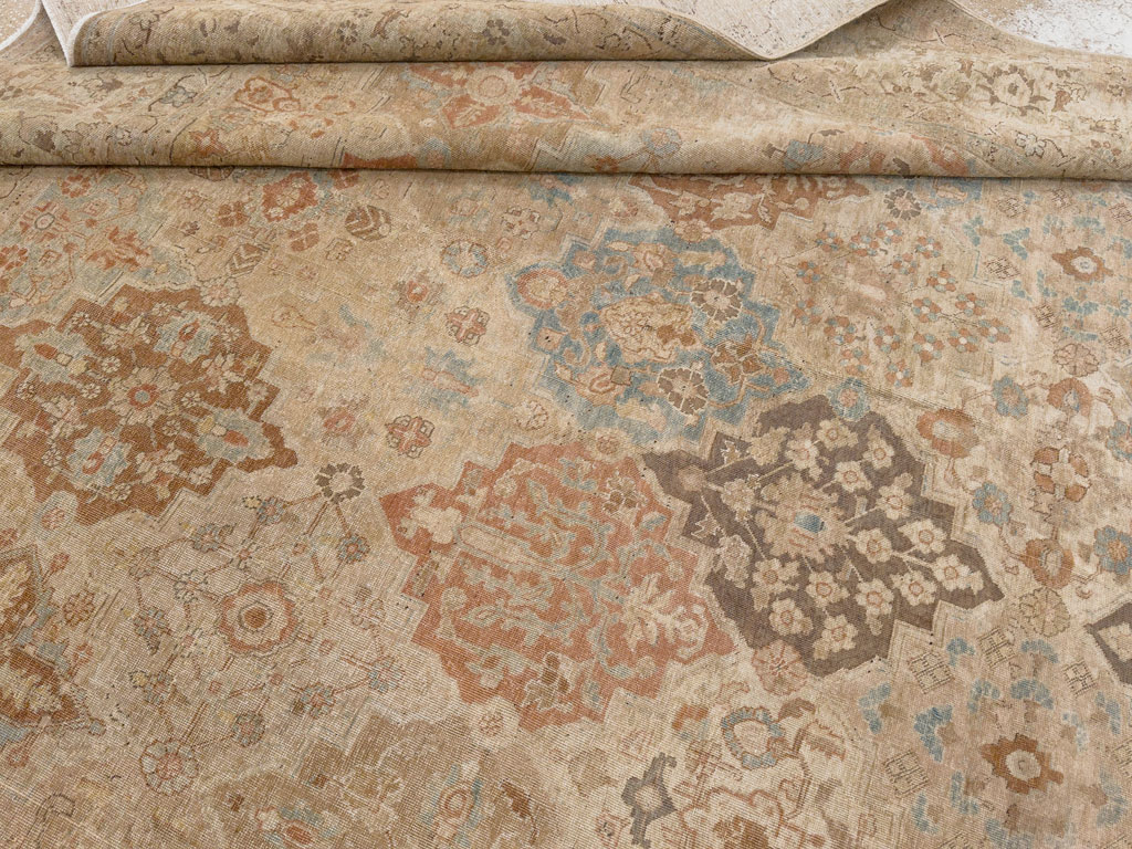 Antique Persian Tabriz Room Size Carpet, No.30840 - Gss
