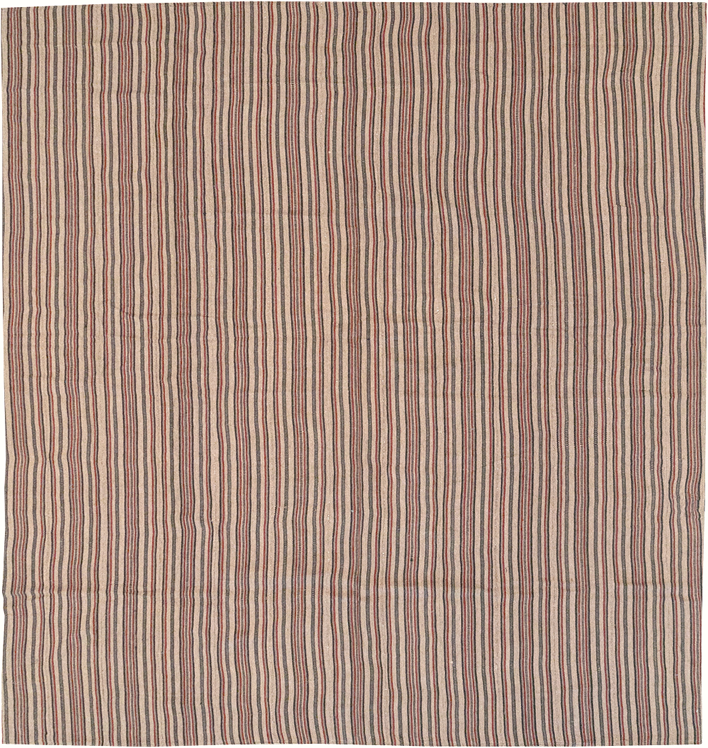 Vintage Persian Flatweave Kilim Room Size Carpet, No.30843 - Gss