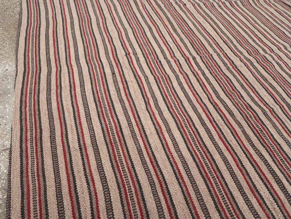 Vintage Persian Flatweave Kilim Room Size Carpet, No.30843 - Gss