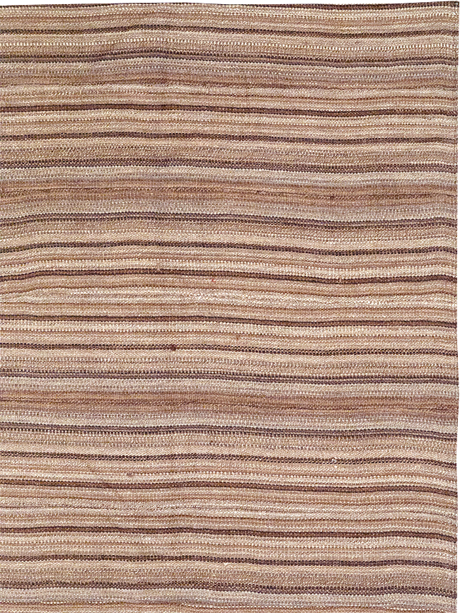 Vintage Persian Flatweave Kilim Square Room Size Carpet, No.30844 - Gss