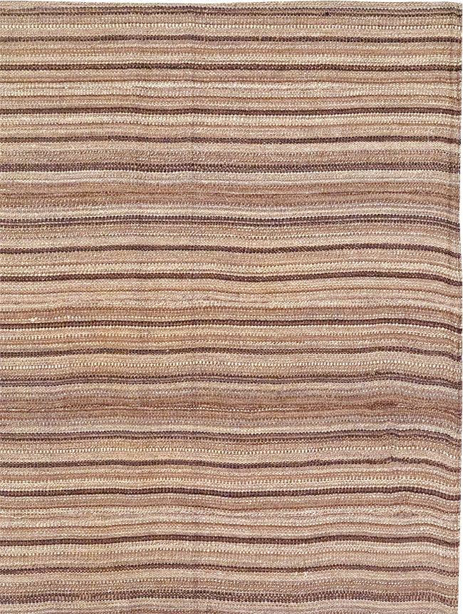 Vintage Persian Flatweave Kilim Square Room Size Carpet, No.30844 - Gss