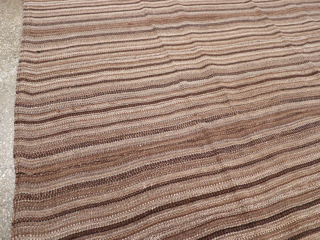 Vintage Persian Flatweave Kilim Square Room Size Carpet, No.30844 - Gss