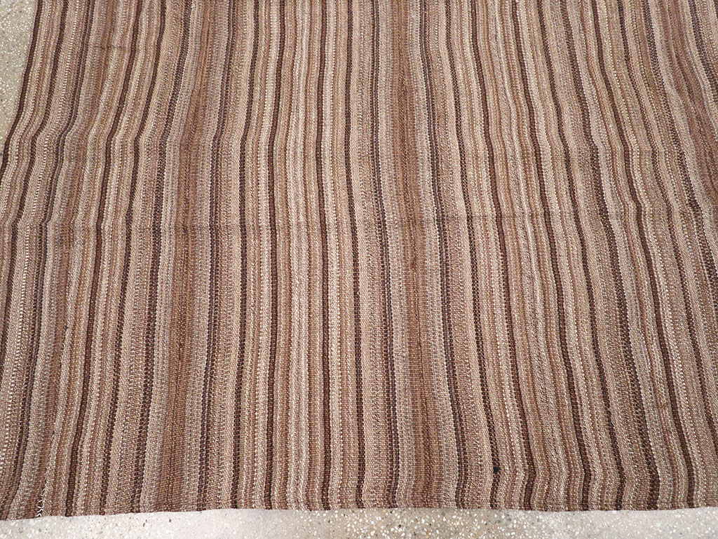 Vintage Persian Flatweave Kilim Square Room Size Carpet, No.30844 - Gss