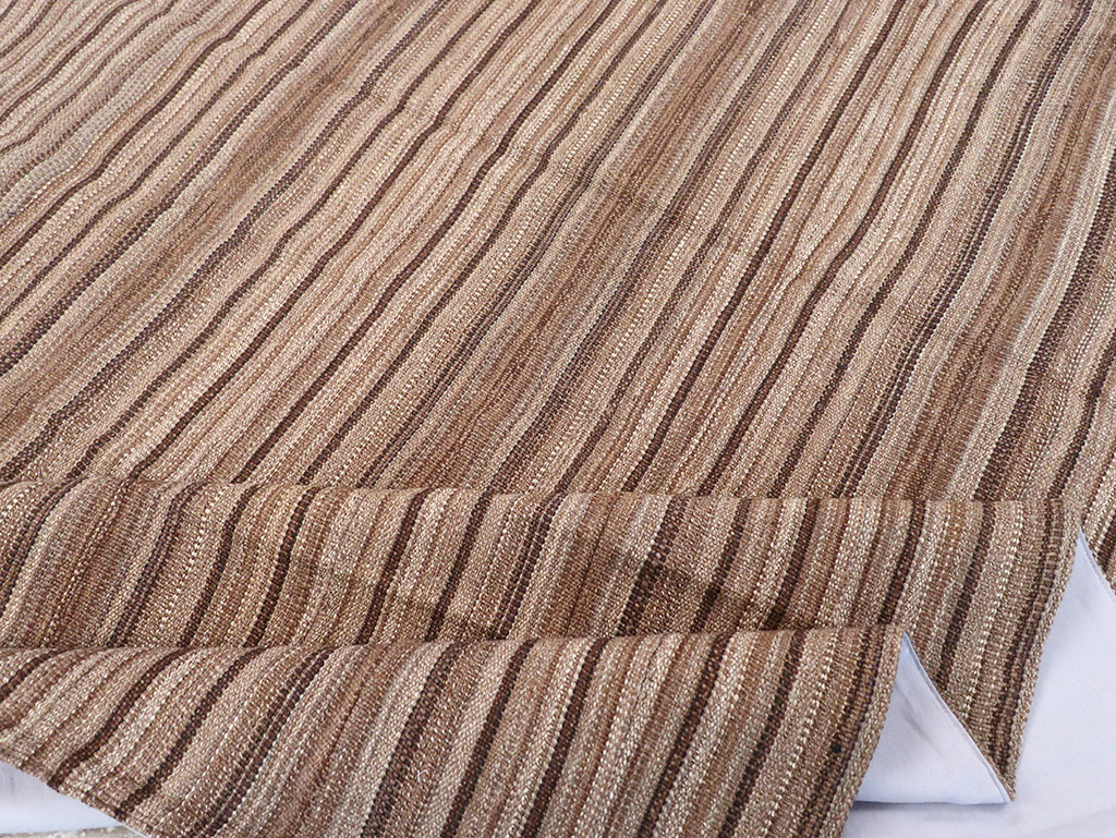 Vintage Persian Flatweave Kilim Square Room Size Carpet, No.30844 - Gss