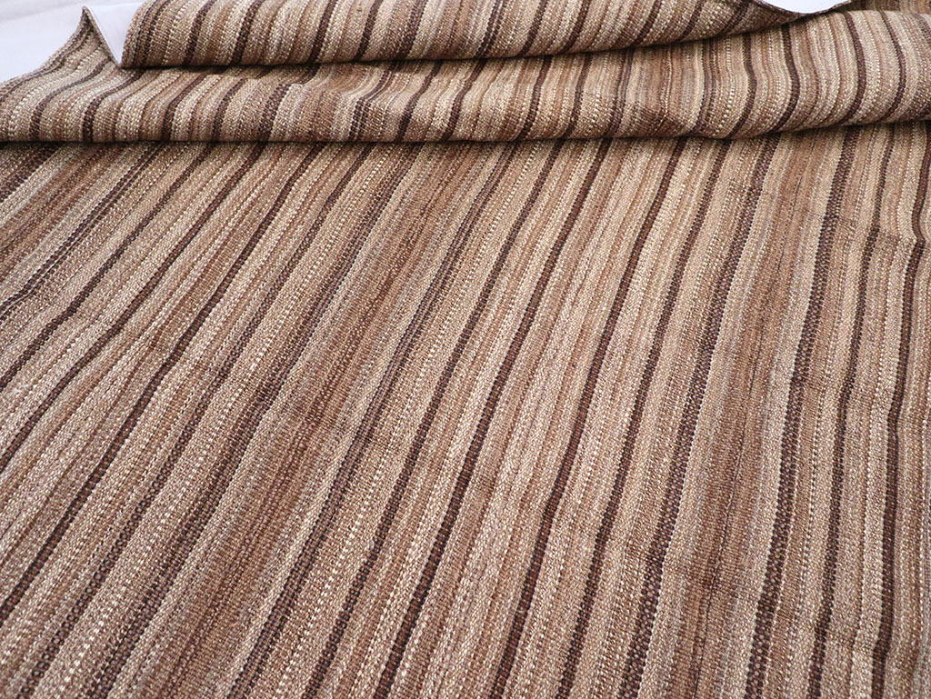 Vintage Persian Flatweave Kilim Square Room Size Carpet, No.30844 - Gss