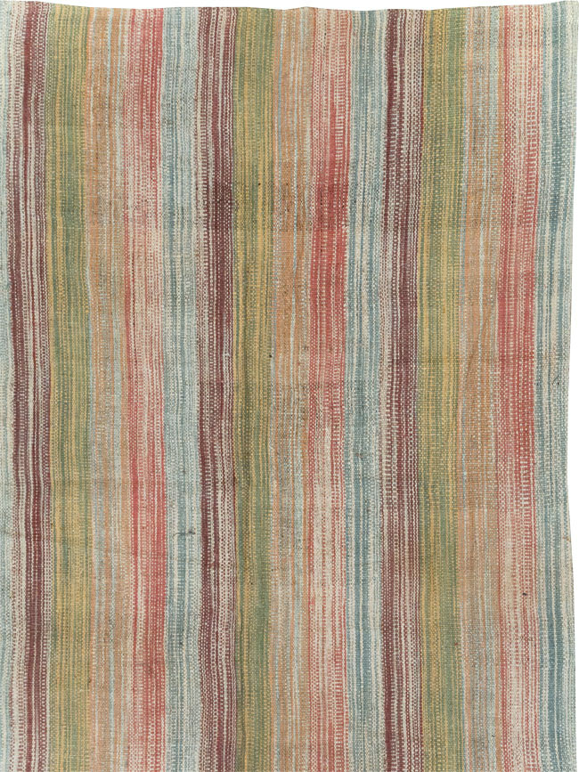Modern Turkish Flatweave Room Size Carpet, No.30845 - Gss