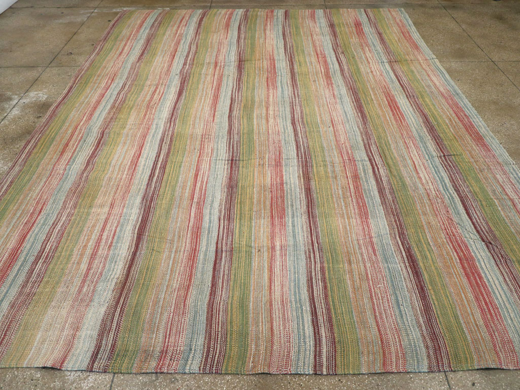 Modern Turkish Flatweave Room Size Carpet, No.30845 - Gss