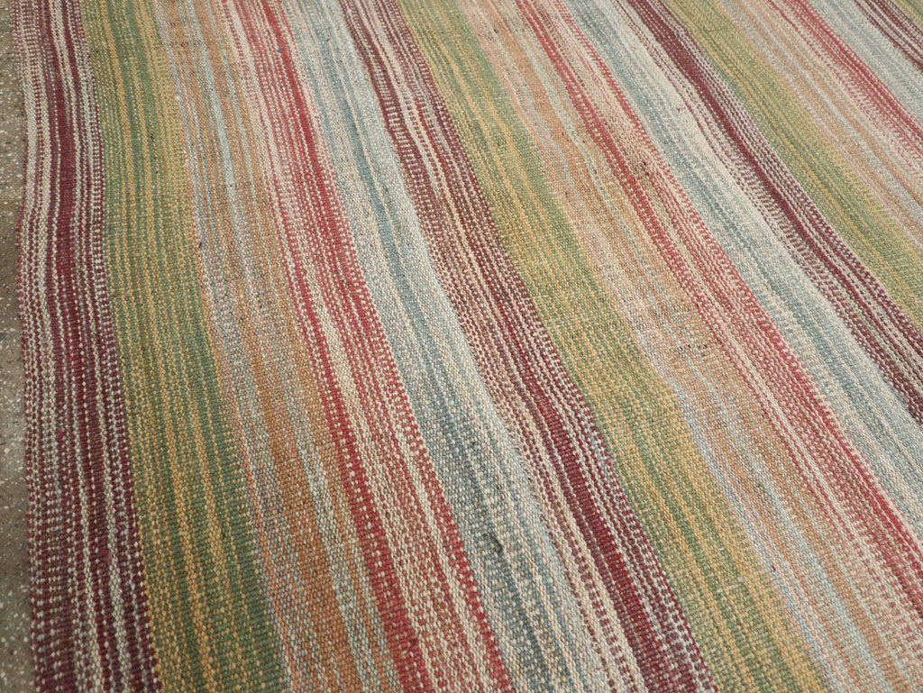 Modern Turkish Flatweave Room Size Carpet, No.30845 - Gss