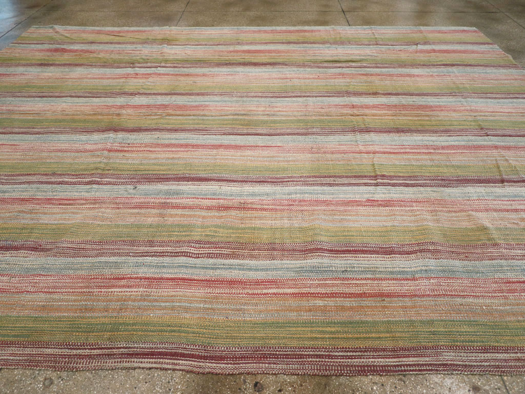 Modern Turkish Flatweave Room Size Carpet, No.30845 - Gss