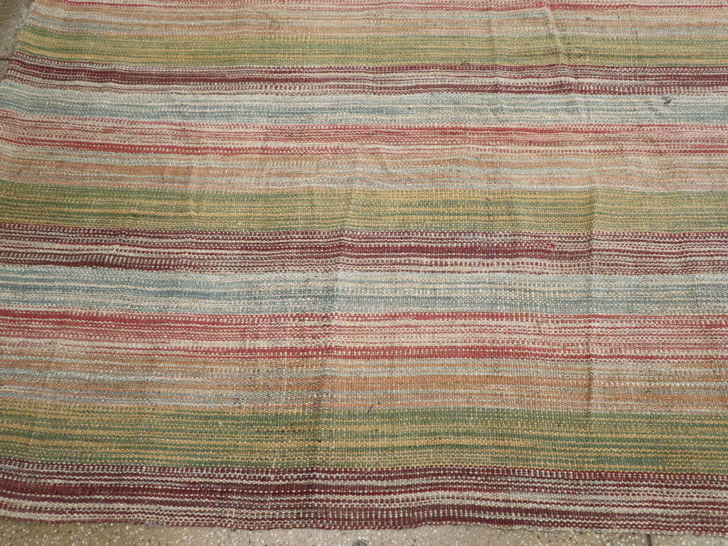 Modern Turkish Flatweave Room Size Carpet, No.30845 - Gss