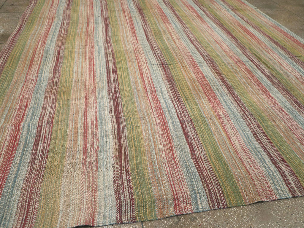 Modern Turkish Flatweave Room Size Carpet, No.30845 - Gss