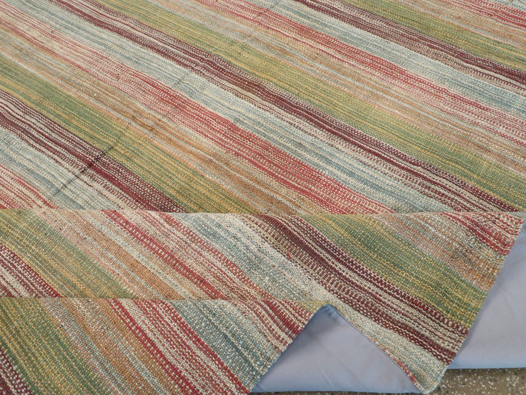 Modern Turkish Flatweave Room Size Carpet, No.30845 - Gss