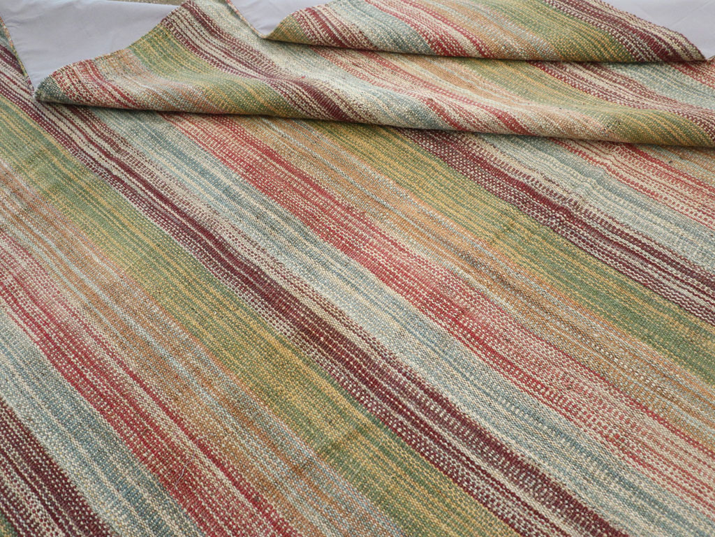 Modern Turkish Flatweave Room Size Carpet, No.30845 - Gss