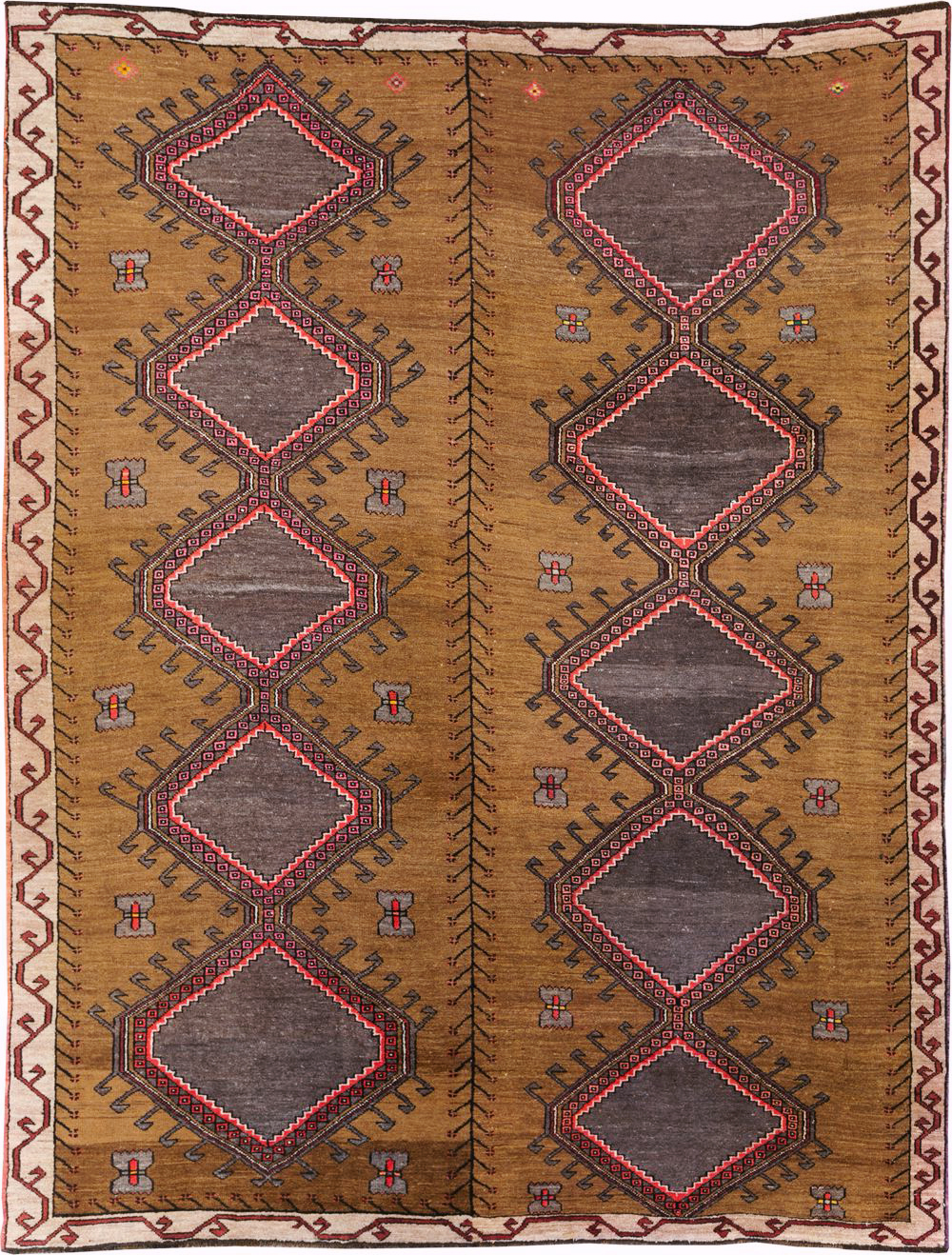 Vintage Turkish Anatolian Tribal Room Size Carpet, No.30851 - Gss