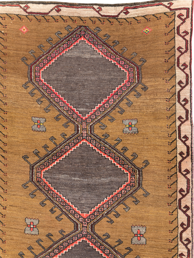 Vintage Turkish Anatolian Tribal Room Size Carpet, No.30851 - Gss