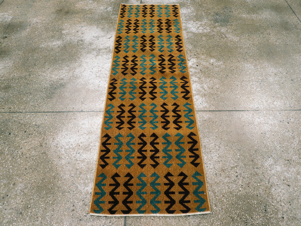 Vintage Anatolian Deco Rug, No.30853 - Gss