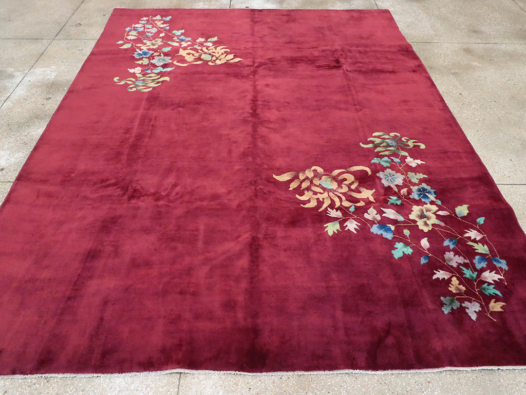 Vintage Chinese Art Deco Room Size Carpet, No.30857 - Gss