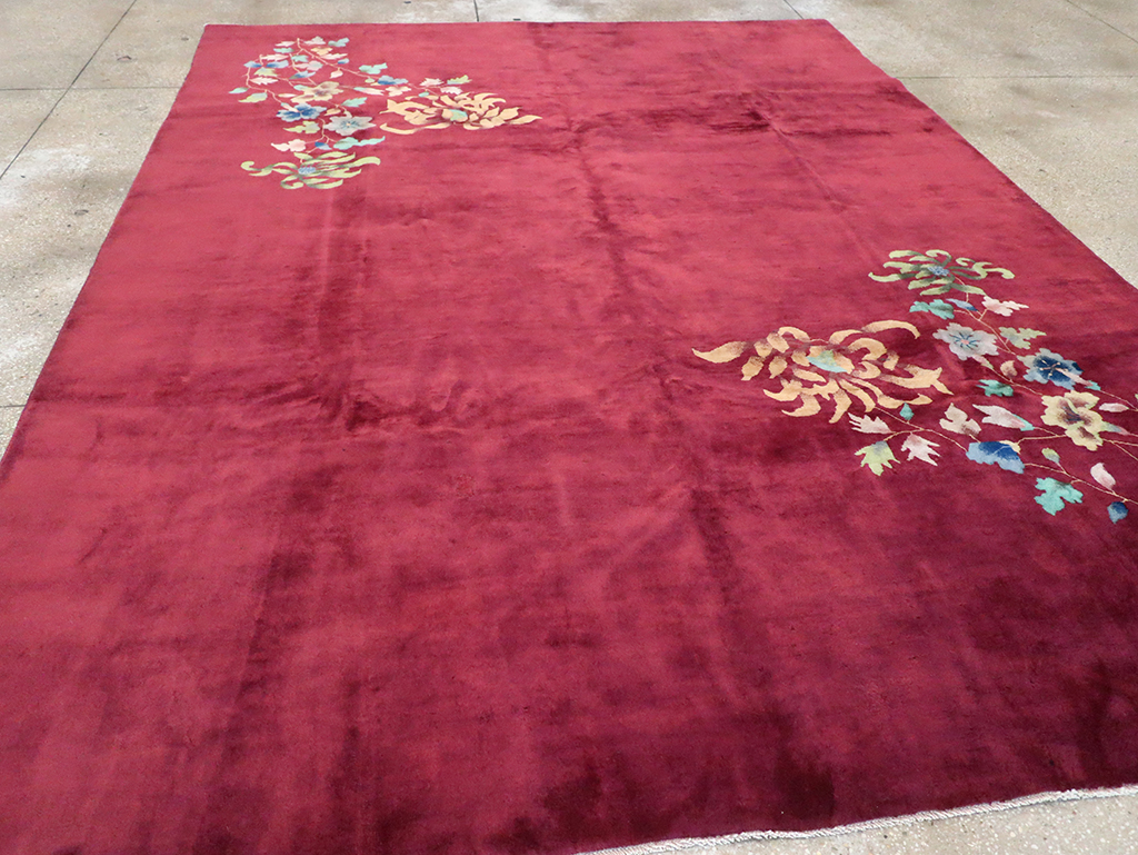 Vintage Chinese Art Deco Room Size Carpet, No.30857 - Gss