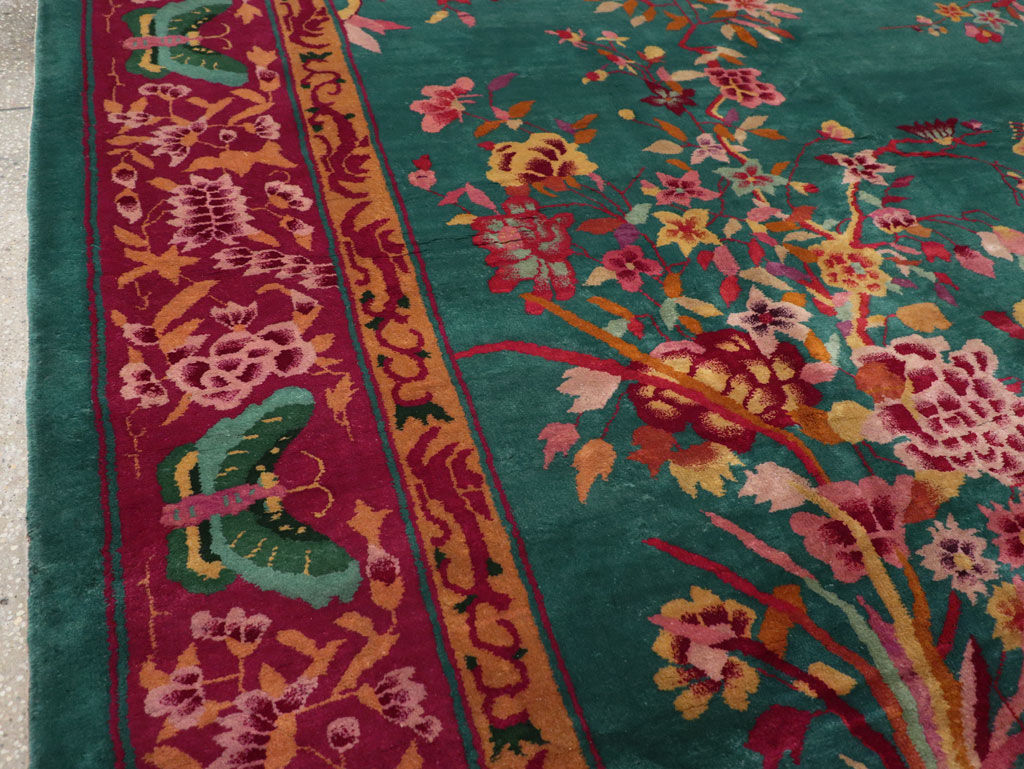 Vintage Chinese Art Deco Small Room Size Carpet, No.30861 - Gss
