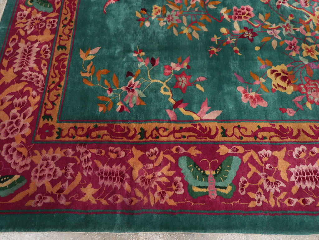 Vintage Chinese Art Deco Small Room Size Carpet, No.30861 - Gss