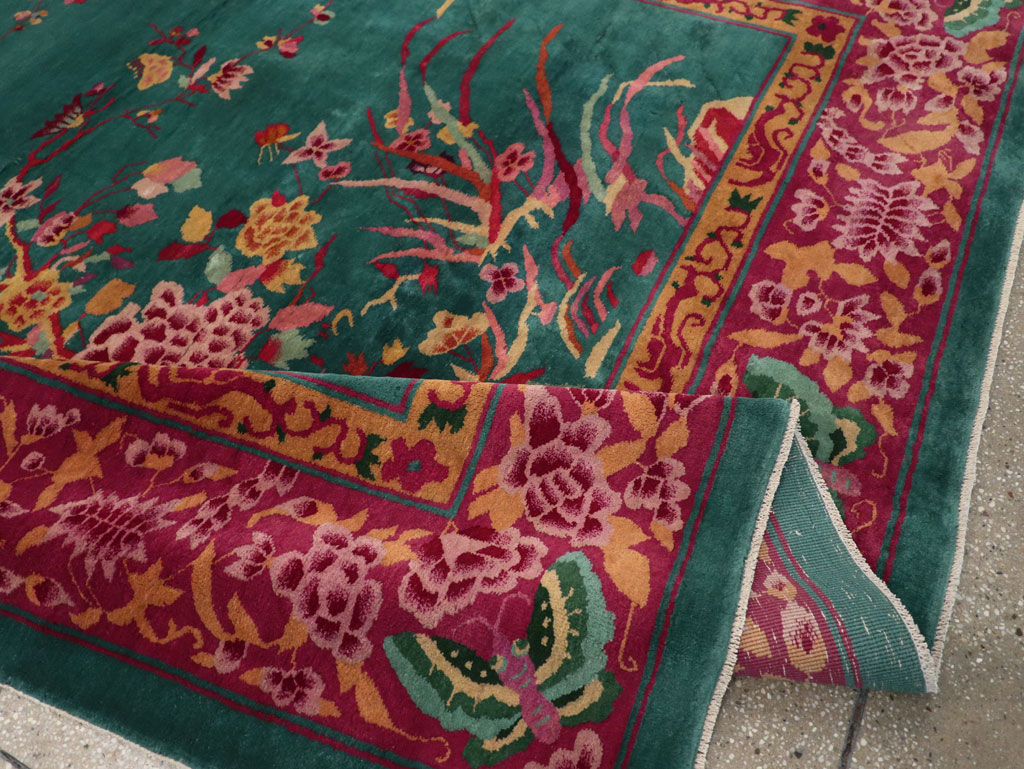 Vintage Chinese Art Deco Small Room Size Carpet, No.30861 - Gss