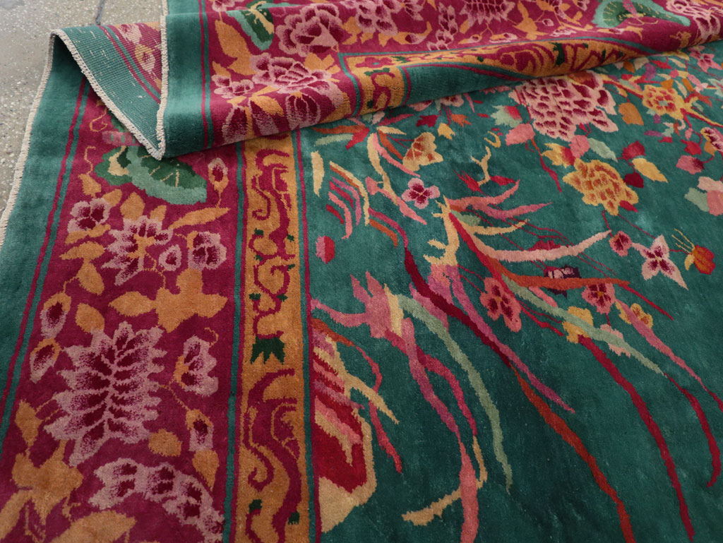 Vintage Chinese Art Deco Small Room Size Carpet, No.30861 - Gss