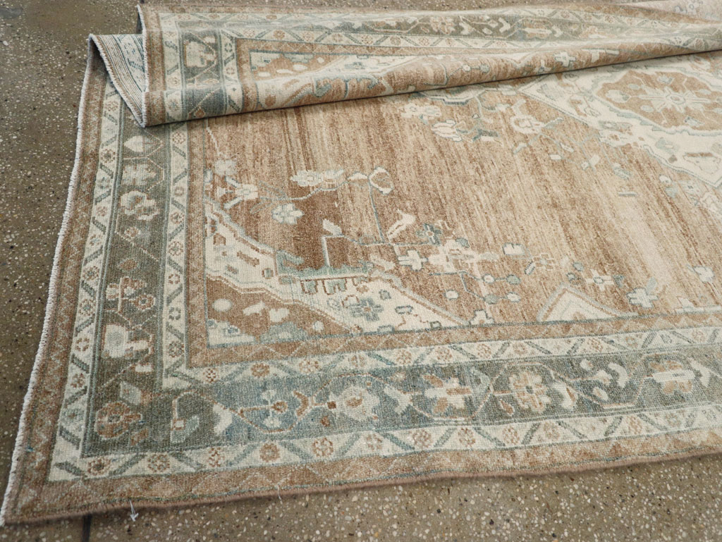 Vintage Persian Malayer Wide Gallery Runner, No.30868 - Gss