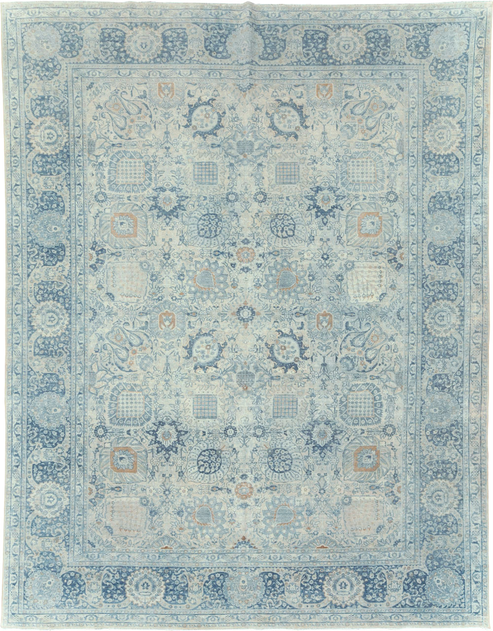 Antique Persian Tabriz Room Size Carpet, No.30872 - Gss