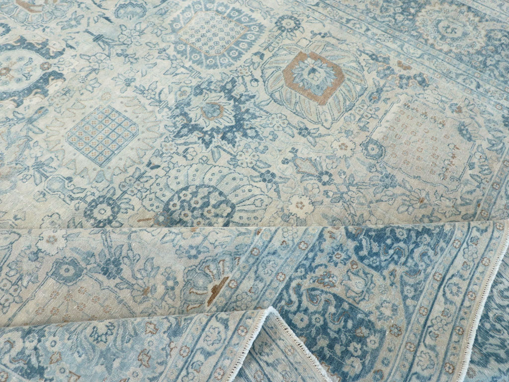 Antique Persian Tabriz Room Size Carpet, No.30872 - Gss