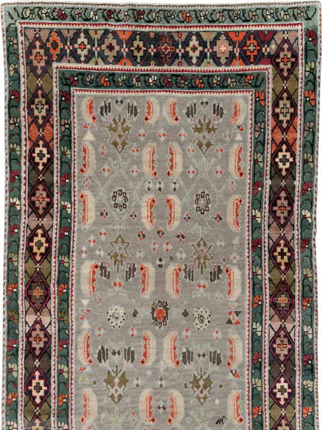 Antique Caucasian Karabagh Wide Gallery Runner, No.30873 - Gss