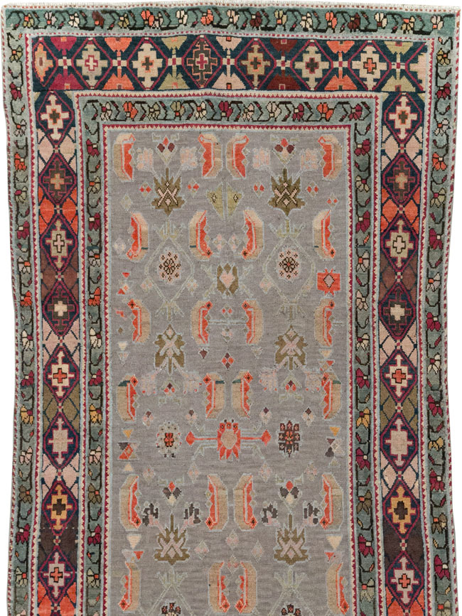 Antique Caucasian Karabagh Wide Gallery Runner, No.30873 - Gss
