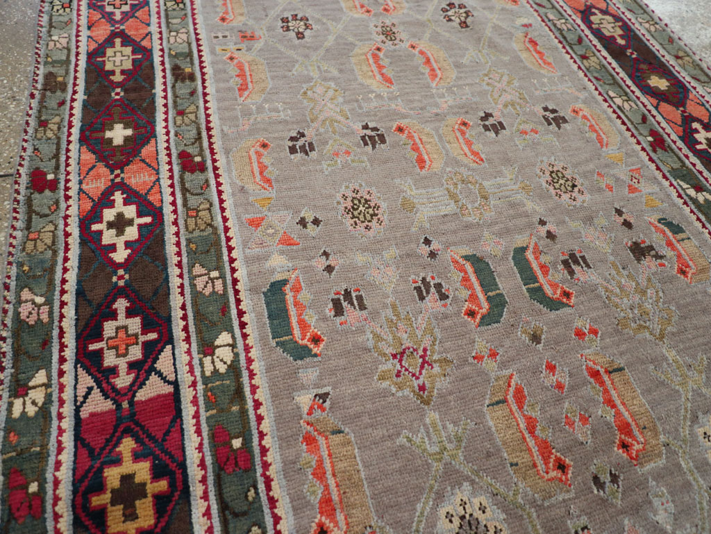 Antique Caucasian Karabagh Wide Gallery Runner, No.30873 - Gss