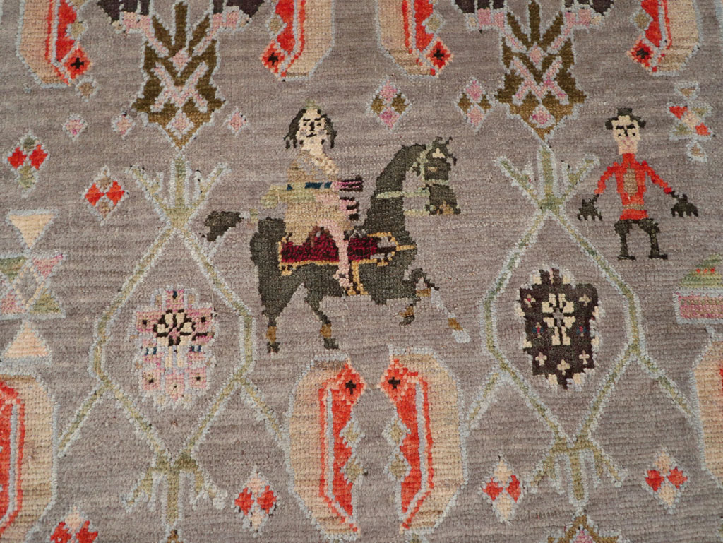 Antique Caucasian Karabagh Wide Gallery Runner, No.30873 - Gss