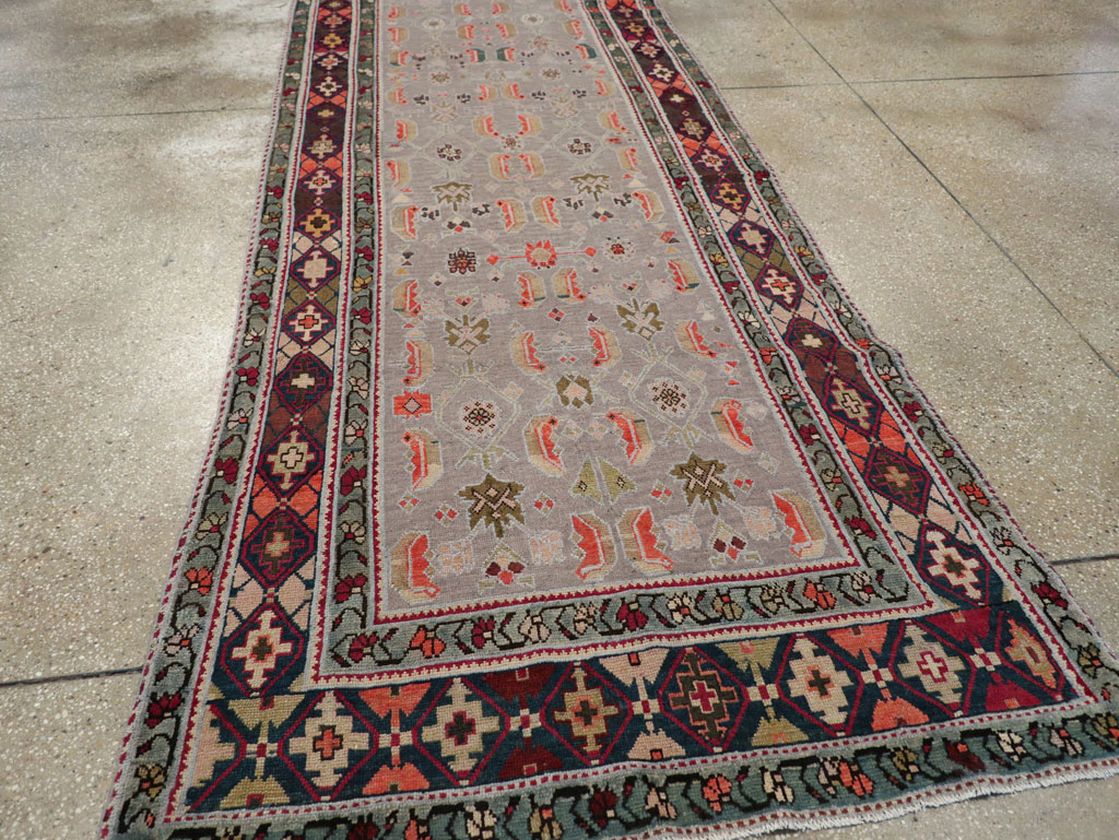 Antique Caucasian Karabagh Wide Gallery Runner, No.30873 - Gss
