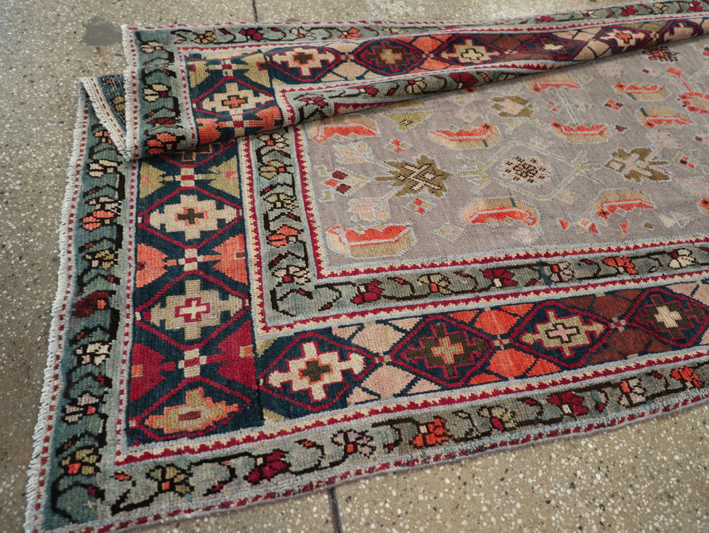 Antique Caucasian Karabagh Wide Gallery Runner, No.30873 - Gss