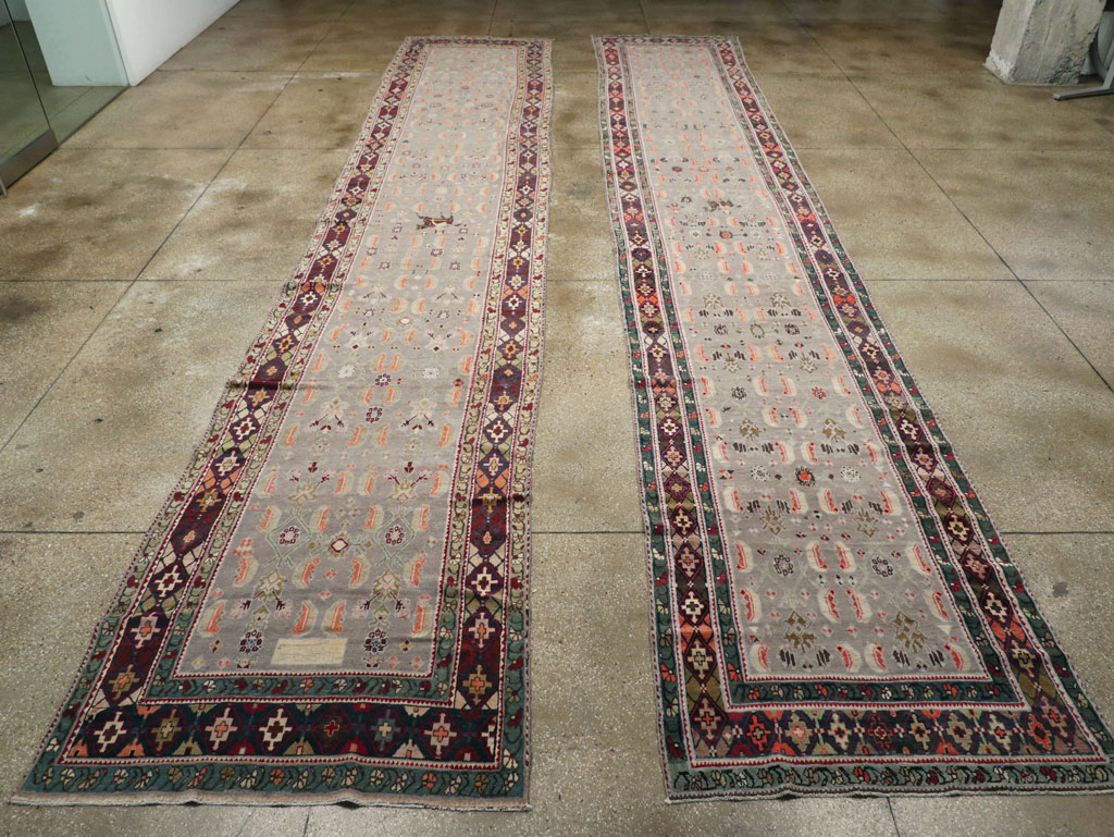 Antique Caucasian Karabagh Wide Gallery Runner, No.30873 - Gss